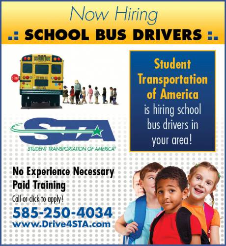 Sponsored post: Now hiring school bus drivers! Click here for more ...