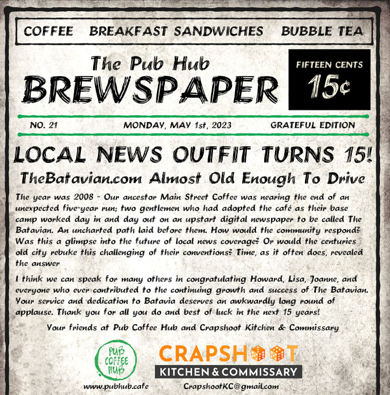 Sponsored Post The Pub Hub Brewspaper congratulates The Batavian The