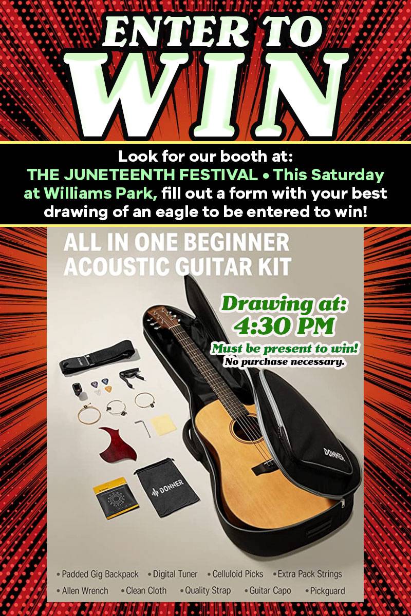 Guitar Giveaway, Juneteenth 