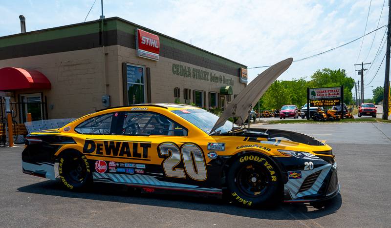 Photos Car from Joe Gibbs Racing on display at Cedar Street Sales