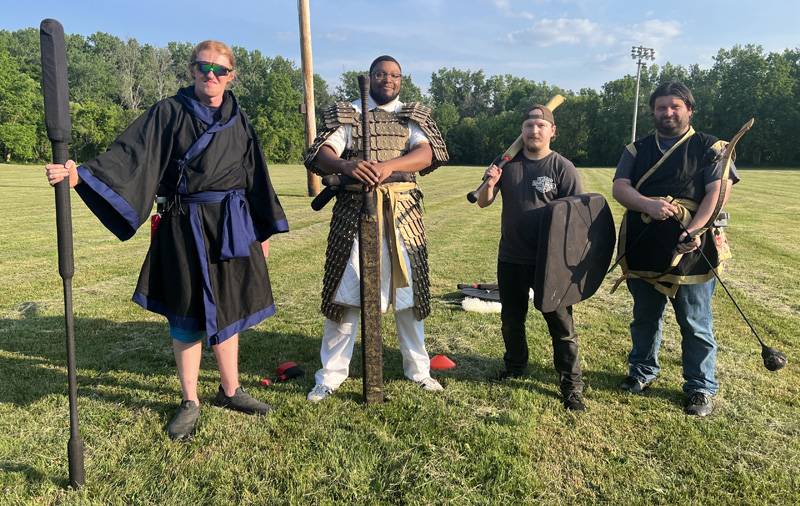 medieval reenactors  at kibbe park