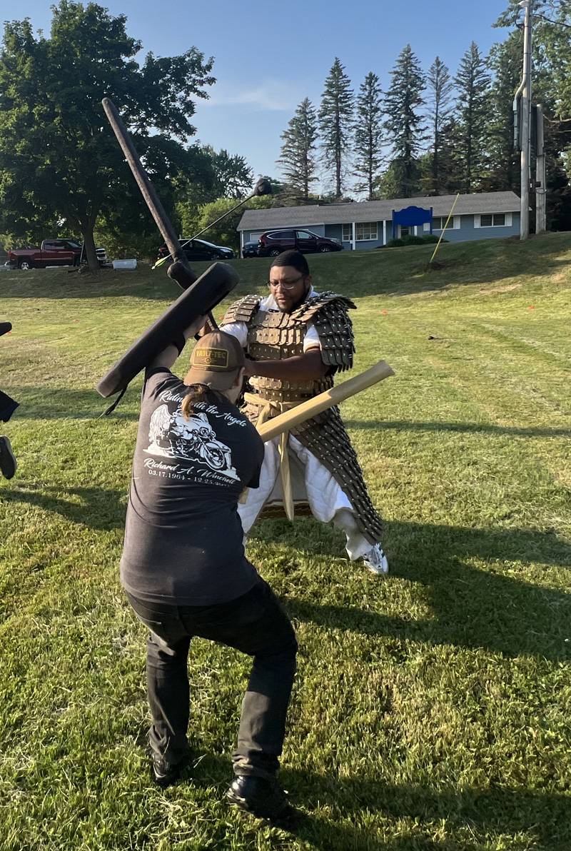 medieval reenactors  at kibbe park