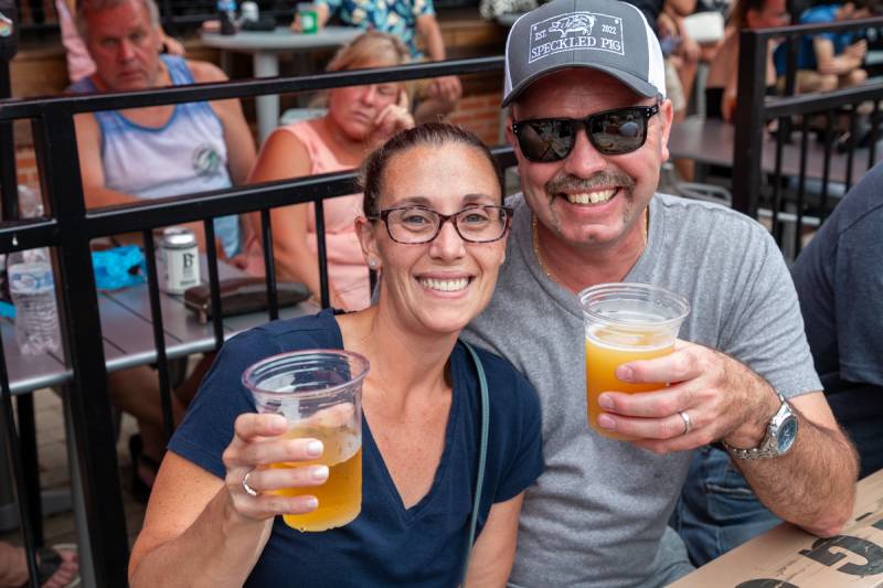 Couple with drinks at Ramble