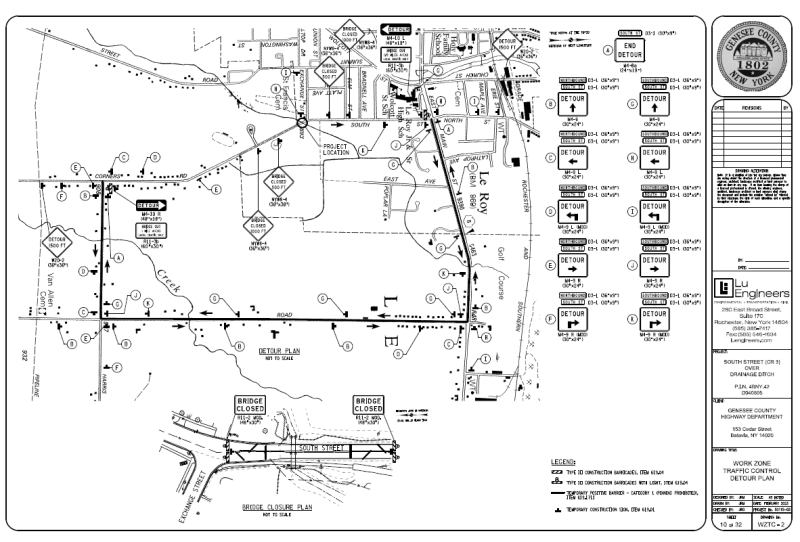 South St. Le Roy detour