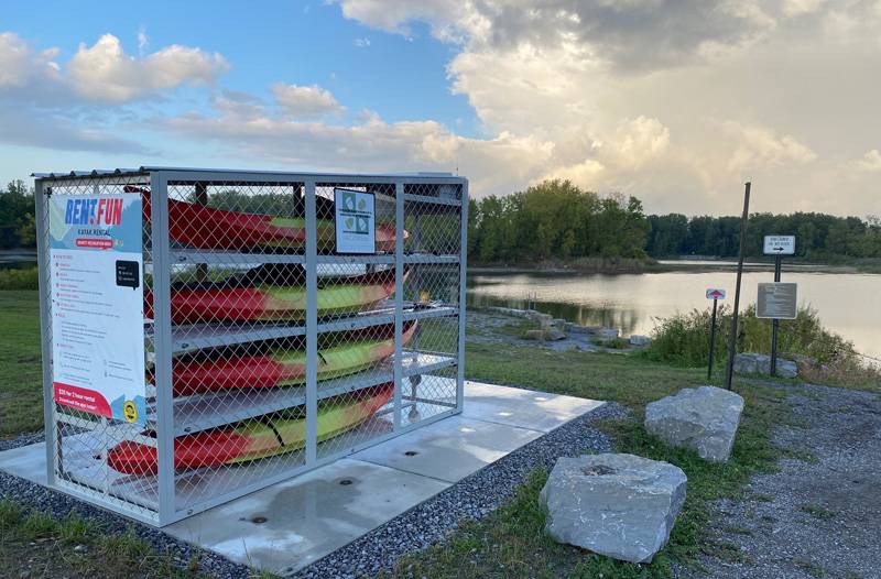 kayak rental kiosk