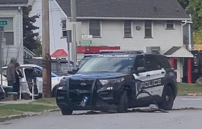 damaged police car batavia