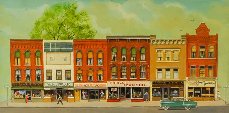 pat burr old downtown batavia paintings