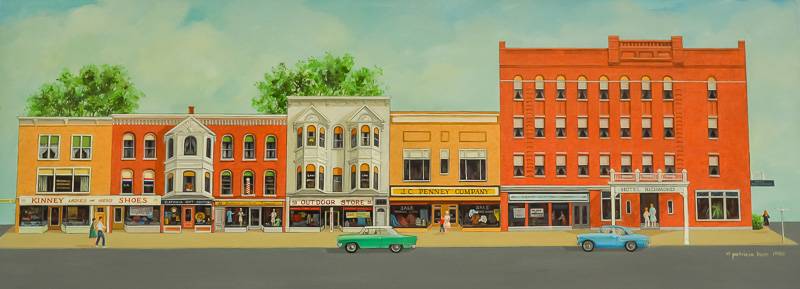 pat burr old downtown batavia paintings