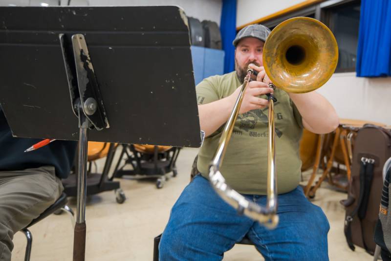 genesee symphony orchestra holiday rehersal 2023