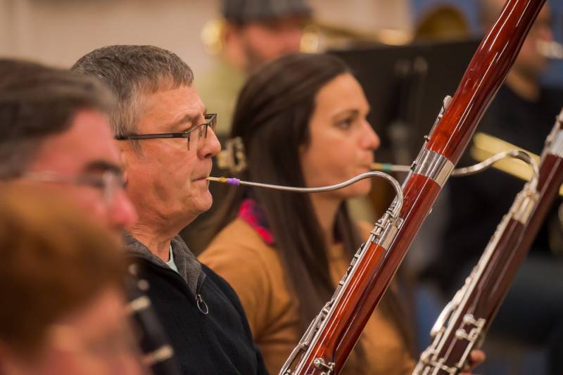 genesee symphony orchestra holiday rehersal 2023