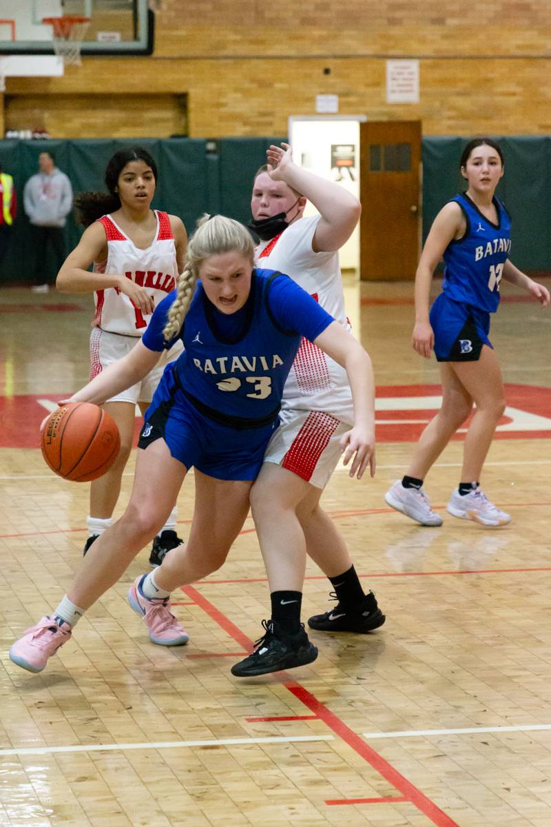 Jamin MacDonald led the Lady Devils in points and rebounds to victory.  Photo by Steve Ognibene