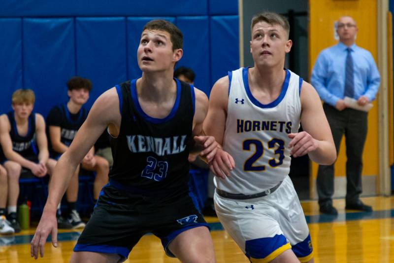 Nate Schildwaster looking for a rebound.  Photo by Steve Ognibene