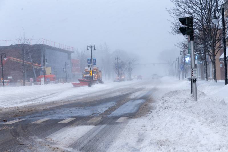 A look to the east on main st Batavia.  Photo by Steve Ognibene