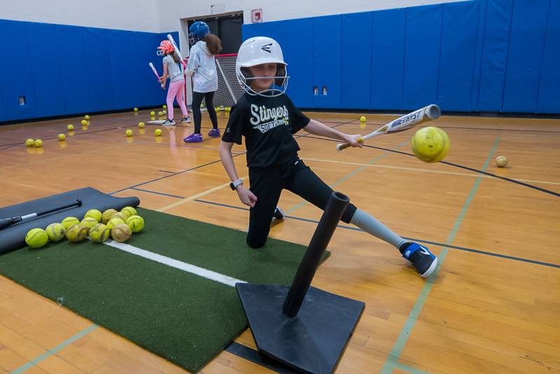 stingers softball camp with blue devils