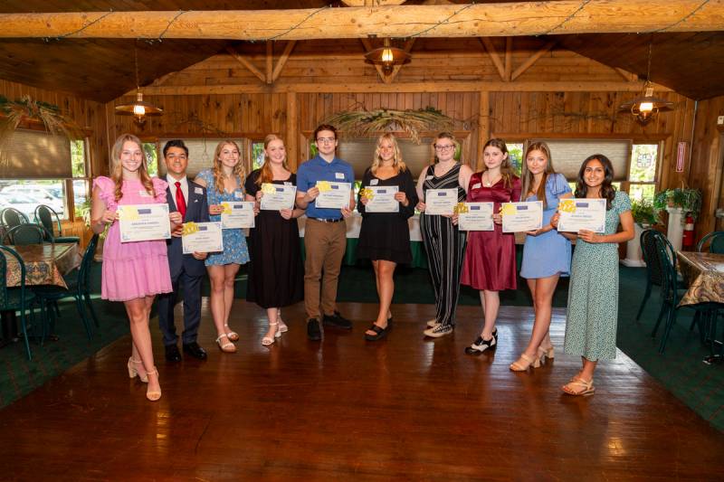 Thirteen High school students across Genesee County received 1000.00 scholarships for further education.  Photo by Steve Ognibene