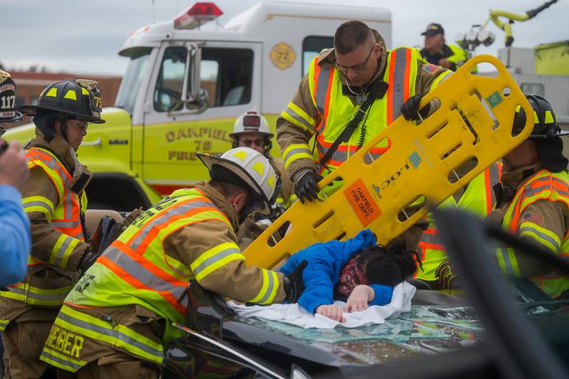 Photos: Reenactment of fatal accident sends powerful message to OA seniors about drinking and driving