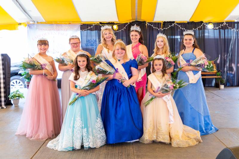  All the participants of the fair queen pageant.  Photo by Steve Ognibene