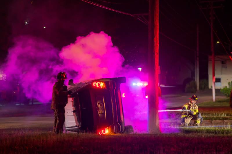 swan chase crash