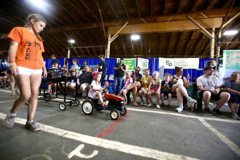 Tiny tot tractor pull fair