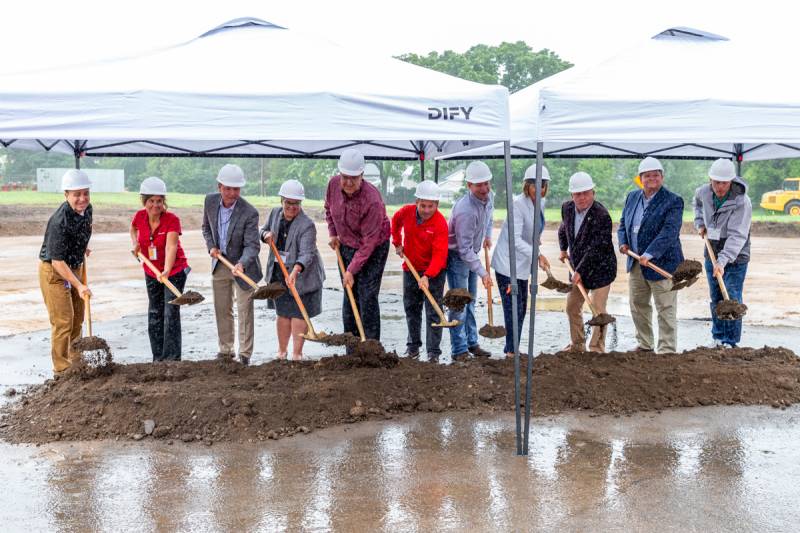 Groundbreaking at Graham Manufacturing to add more jobs with building expansion  Photo by Steve Ognibene