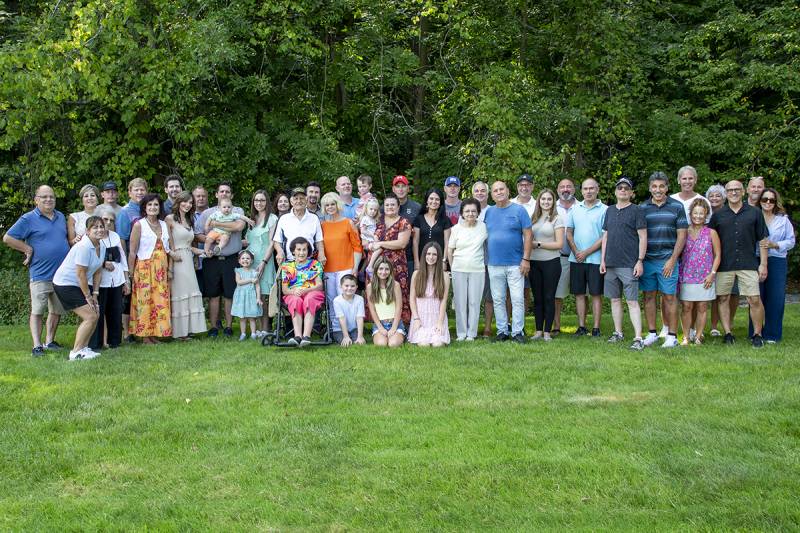 Multi generations of family for a group photo with Joe. Photo by Steve Ognibene