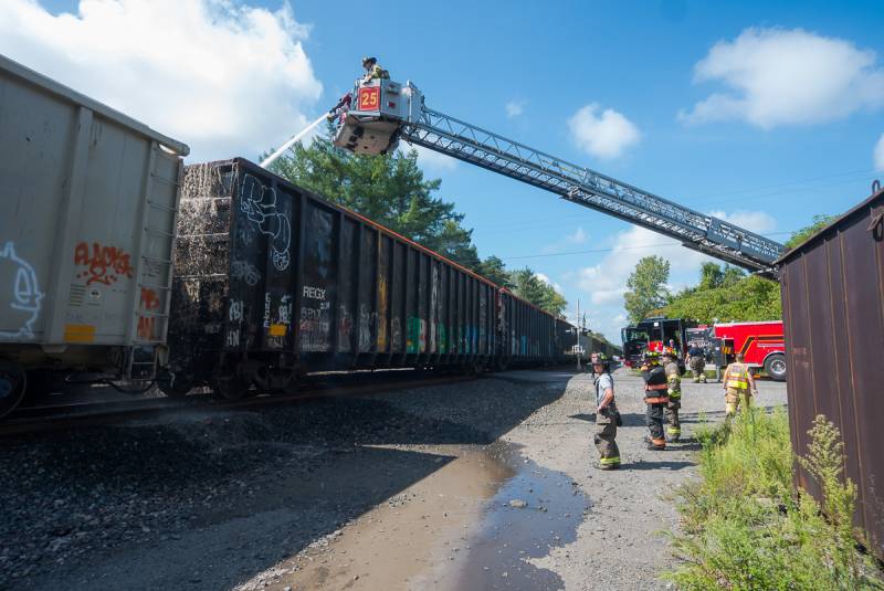 csx train fire corfu ny