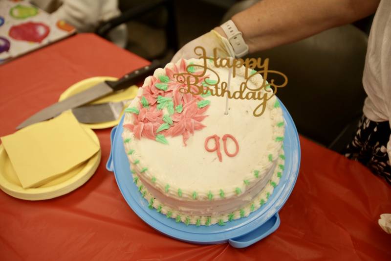 Happy birthday 90th cake at 400 Towers