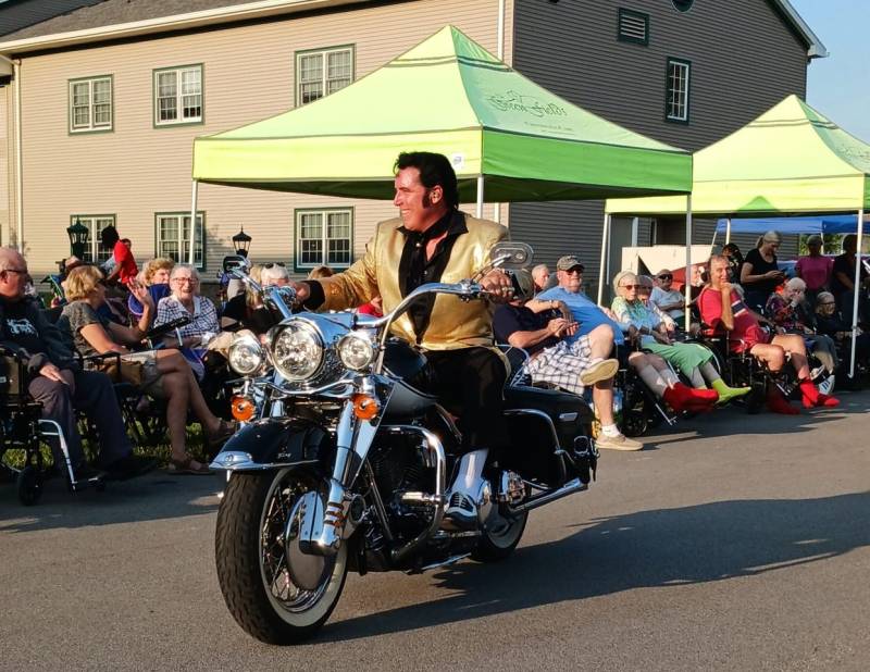 Terry Buchwald on motorcycle