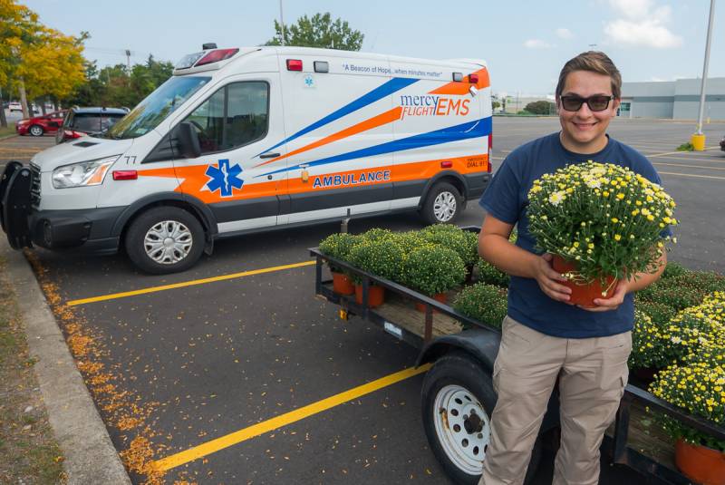 mercy ems selling mums