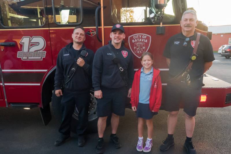 Photo: St. Paul Student Wins Ride To School In Fire Truck | The Batavian