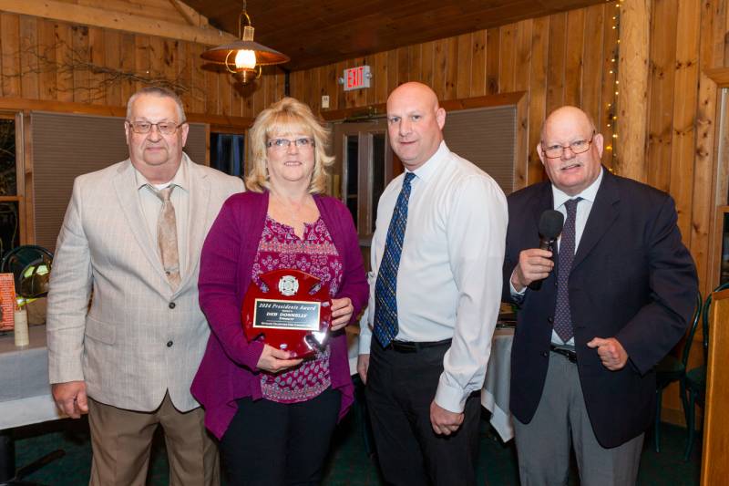 Treasurer Debbie Donnelly, received the presidents award.  Photo by Steve Ognibene