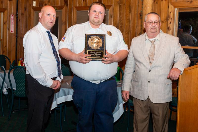 Second assistant and training officer, Will Thurley, received the chiefs award.  Photo by Steve Ognibene